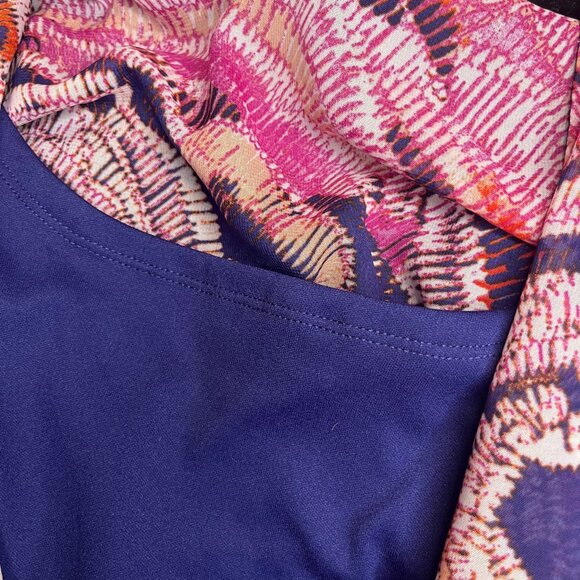 JBS Women Abstract Faux Wrap Dress | Size 14W - Picture 4 of 5